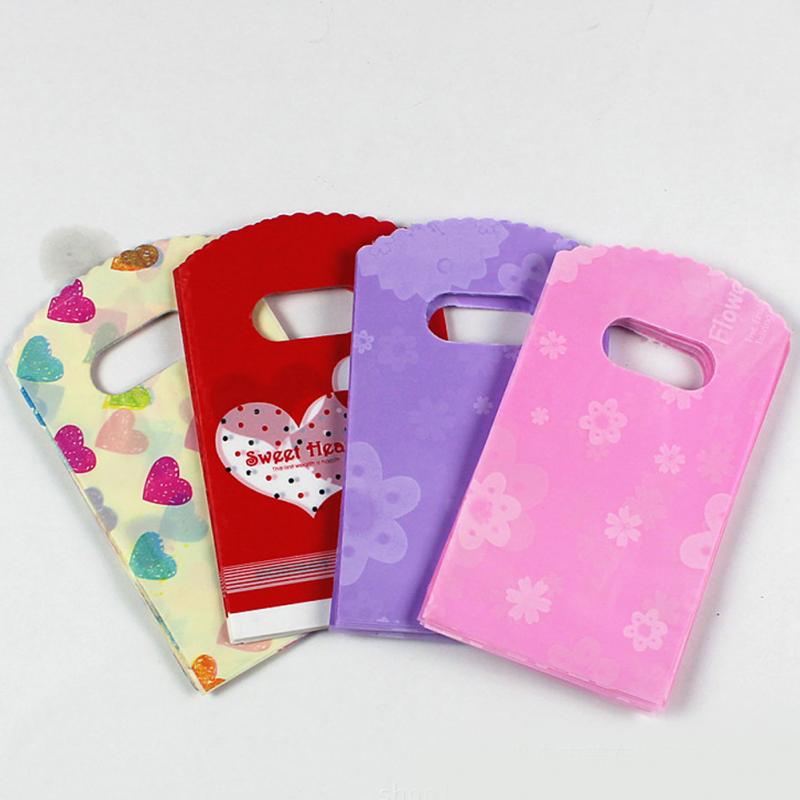 Event Party Shop - Renkli Baskı Plastik Takı Hediye Çantası,
