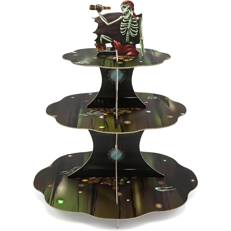 Cupcake Stand Tier - Kafatası korsan Cupcake standı Tier standı