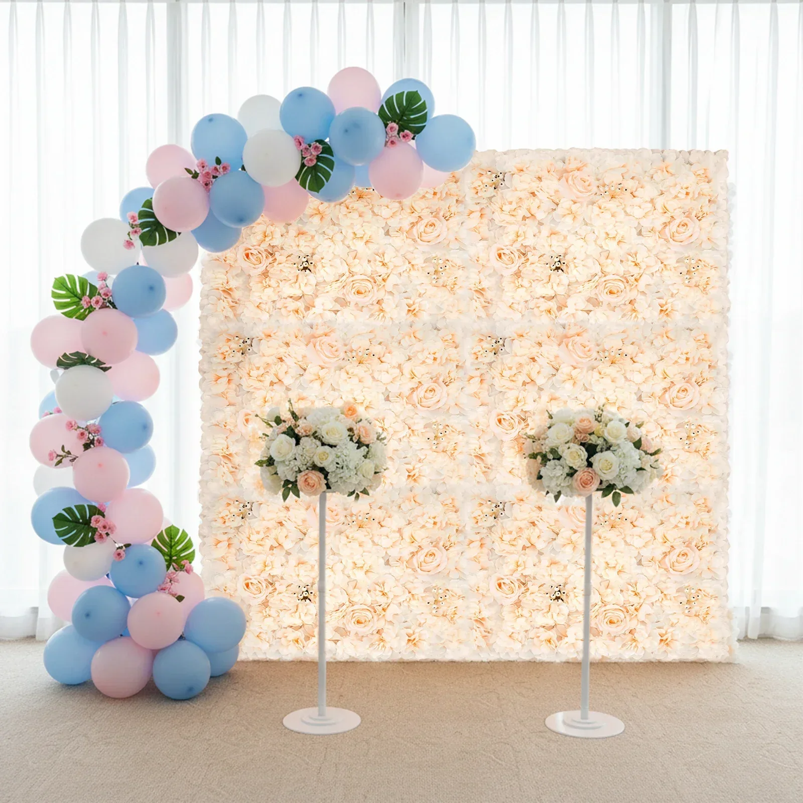 Flower Wall Panel - 6 adet 60*40cm yapay çiçek duvar