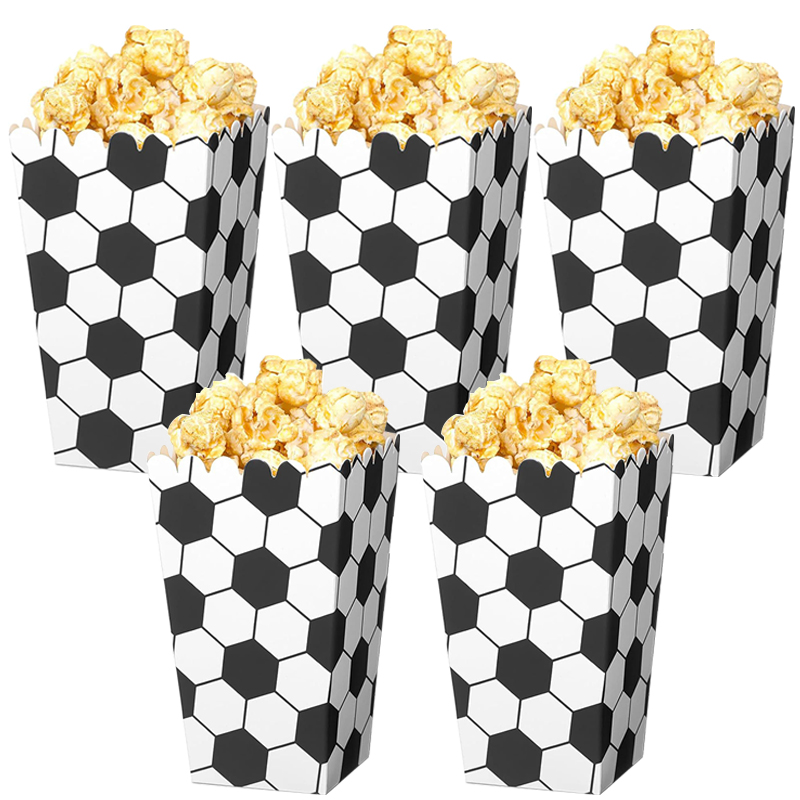 Event Party Box - 6/18 adet futbol patlamış mısır kutuları