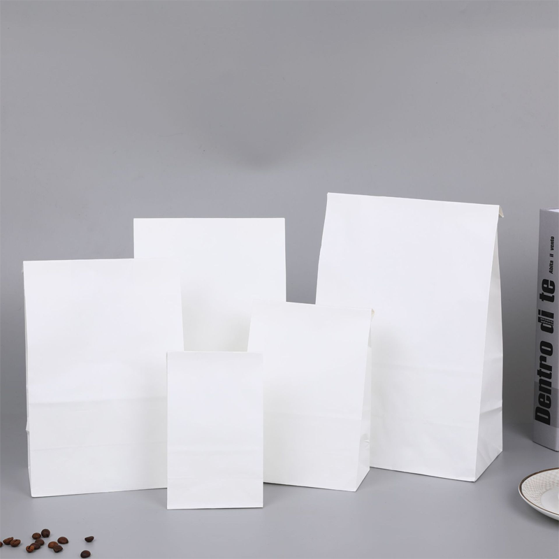 Event Party Shop - 50 adet/beyaz Kraft kağıt torba gıda