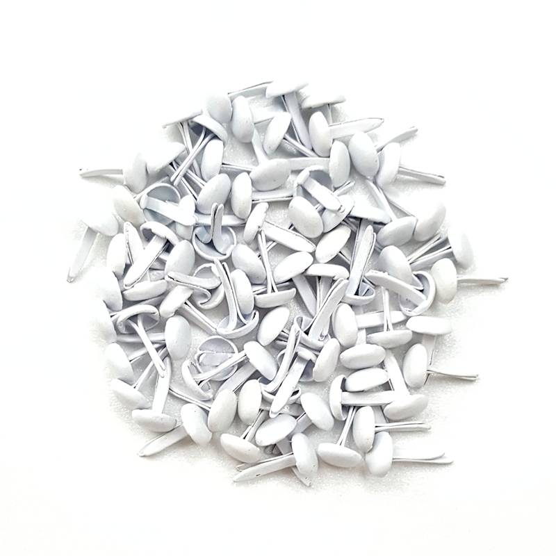 Papercraft Supply Invitation - 500 adet 5mm beyaz Metal Brads