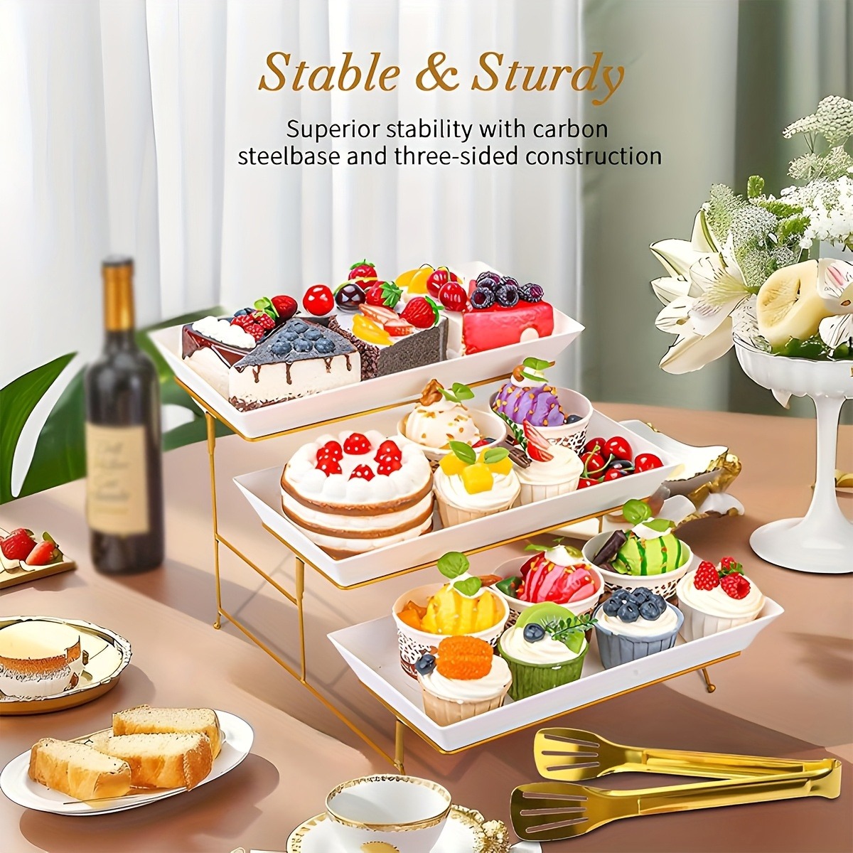 Beyaz Katlı Servis Standı + Ma - Cupcake Stand Tier incelemesi ve fiyatı