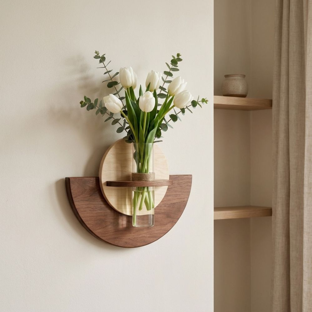 Oval Ahşap Duvara Monte Çiçek  - Flower Wall Panel incelemesi ve fiyatı
